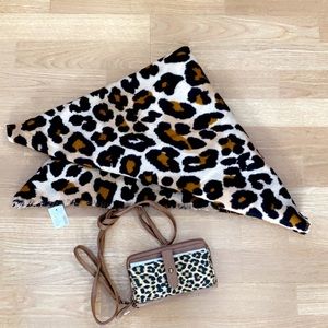 Maurice’s Leopard Crossbody Purse & Blanket Scarf